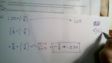 CPM CC2 Section 3.3.3 #3-128 (Multiplying decimals and fractions)