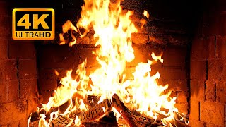 Cozy Fireplace 4K 12 Hours. Fireplace With Crackling Fire Sounds. Fireplace Ambience