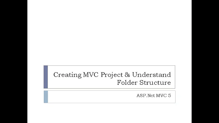 2   Creating MVC Project and Understanding Folder Structure