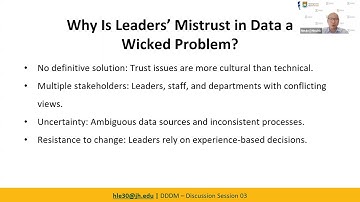 JHU - Data-Driven Decision-Making Discussion 03 - Wicked Problem