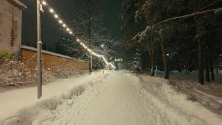 Kazan City, Russia | City Walk | A Cozy Walk on NY's Eve Through the City Center During Snowfall