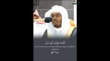 تلاوة عطرة لفضيلة الشيخ أ.د.ياسر الدوسري من سورة الحج
