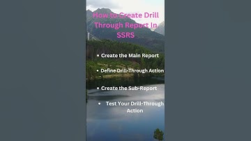 Drill Through Report in SSRS | SSRS Tutorials | SSRSfor Beginners