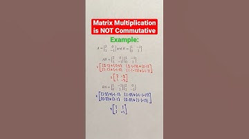 Matrix Multiplication is NOT Commutative #Shorts #linearalgebra