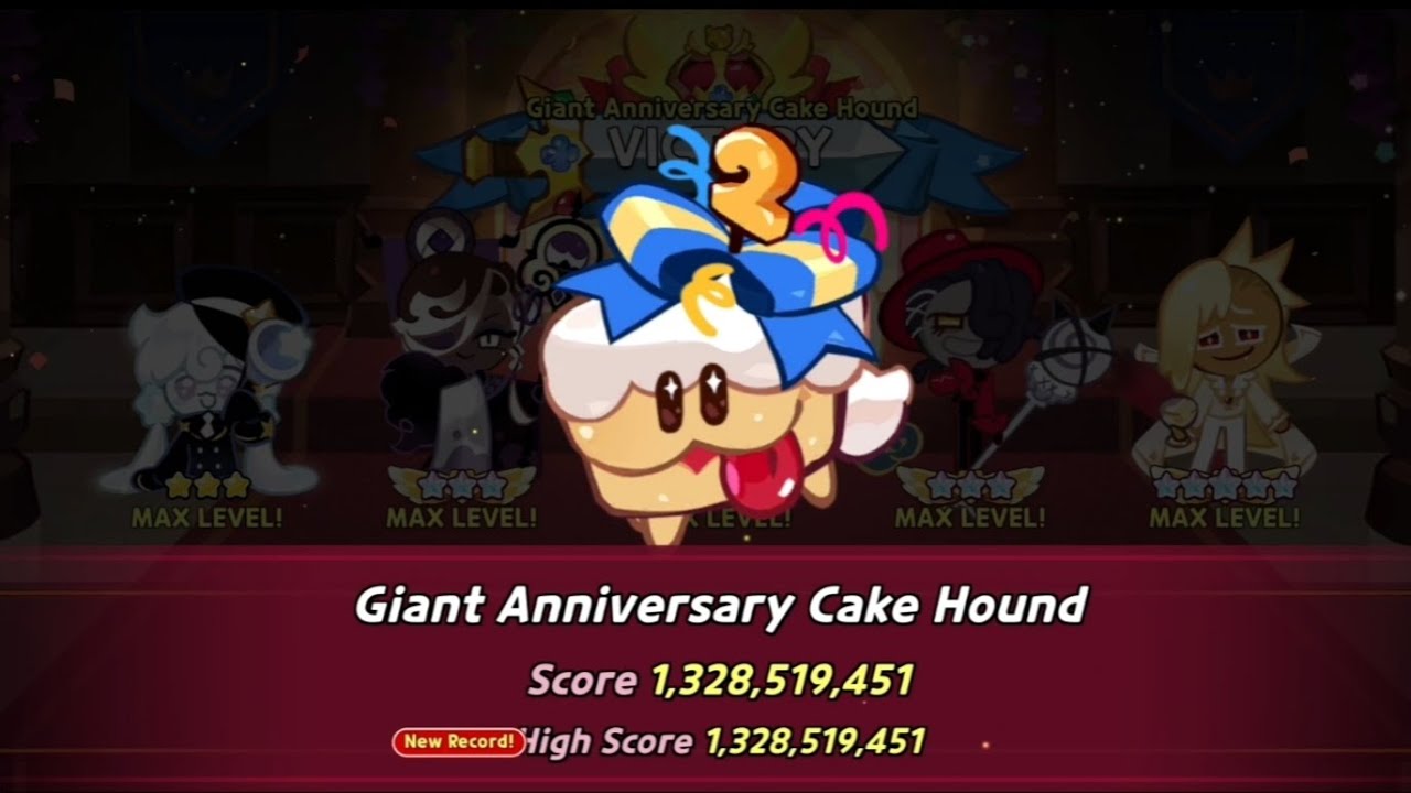 1B3+ Giant Anniversary Cake Hound Cookie Run Kingdom YouTube