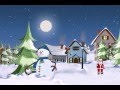 Snowman  santa claus   animated christmas ecard