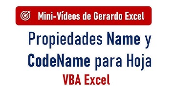 Propiedades Name y CodeName de Hoja en VBA Excel