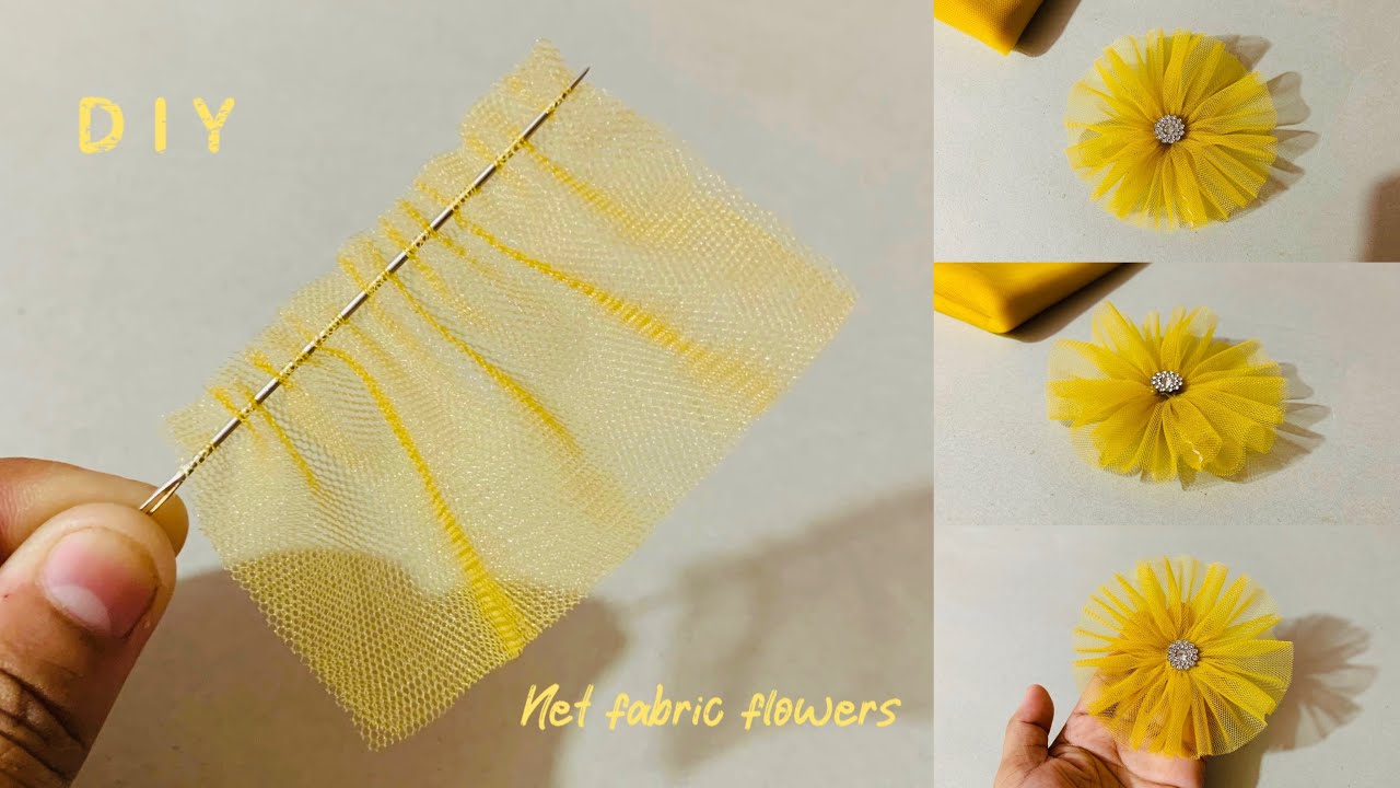How To Make Flower Out Of Net Fabric