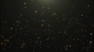 Gold Colored Particles on black Background 4K