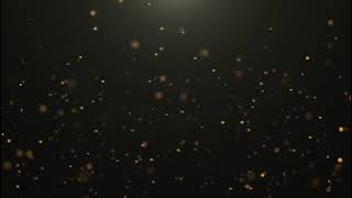 Gold Colored Particles on black Background 4K