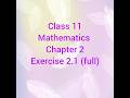 11th ex 2.1 full /47 #thecentumcoach #problem #solution #class #sum #exam #exercise #chapter #test