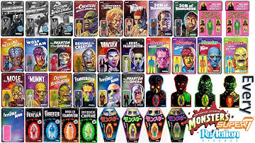 *see newer video* Every Super7 ReAction Universal Monsters Comparison List Series 1-3