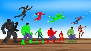 Superhero: Evolution Of Hulk Vs Evolution Of Spiderman - Size Comparison Monsters | Superman Cartoon