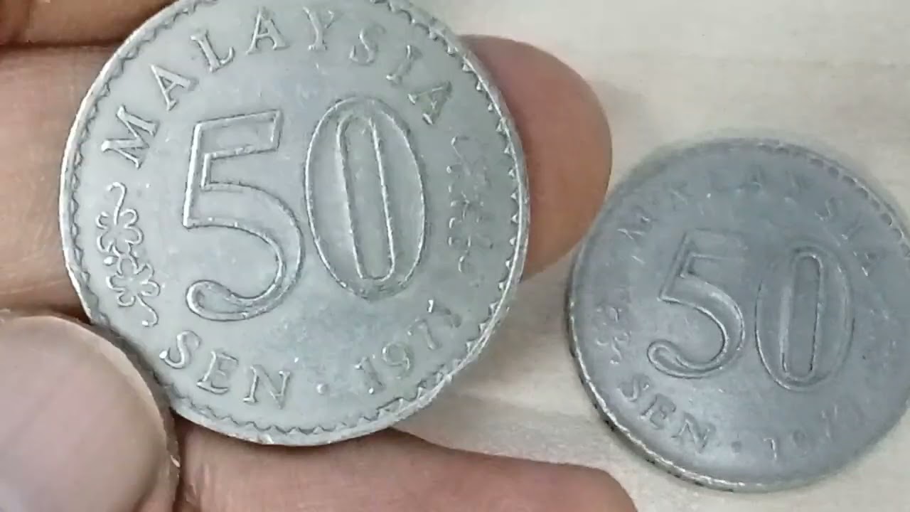 Jualan duit syiling 50sen parlimen 1971 dan 1973.