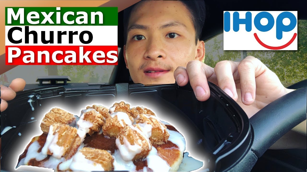 Eating Churros On Pancakes Ihops New Item First Food Review Youtube