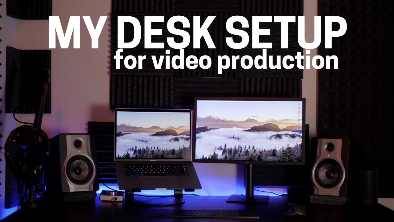 My Desk Setup Tour For Video Production 2018 Youtube