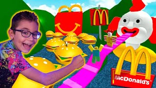 JE DOIS M'ÉCHAPPER D'UN MCDONALD'S GÉANT ! (Escape McDonalds Obby Roblox )