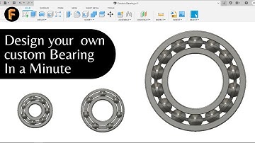 #fusion360 | CUSTOM BEARING DESIGN | MODELLING | MODIFY PARAMETERS | TUTORIAL #fusion360tutorial