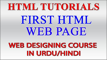 HTML Tutorials in Urdu Part 2 - How to Create a First HTML WebSite
