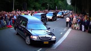 MH17 Funeral convoy to the military base of Hilversum Netherlands