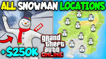 ALL Snowman Locations in GTA 5 Online! (Snowman Collectibles)