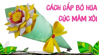 Hướng Dẫn Gấp Bó Hoa Cúc Mâm Xôi - Folding Raspberry Chrysanthemum | Quang Anh Gấp Hoa Nghệ Thuật