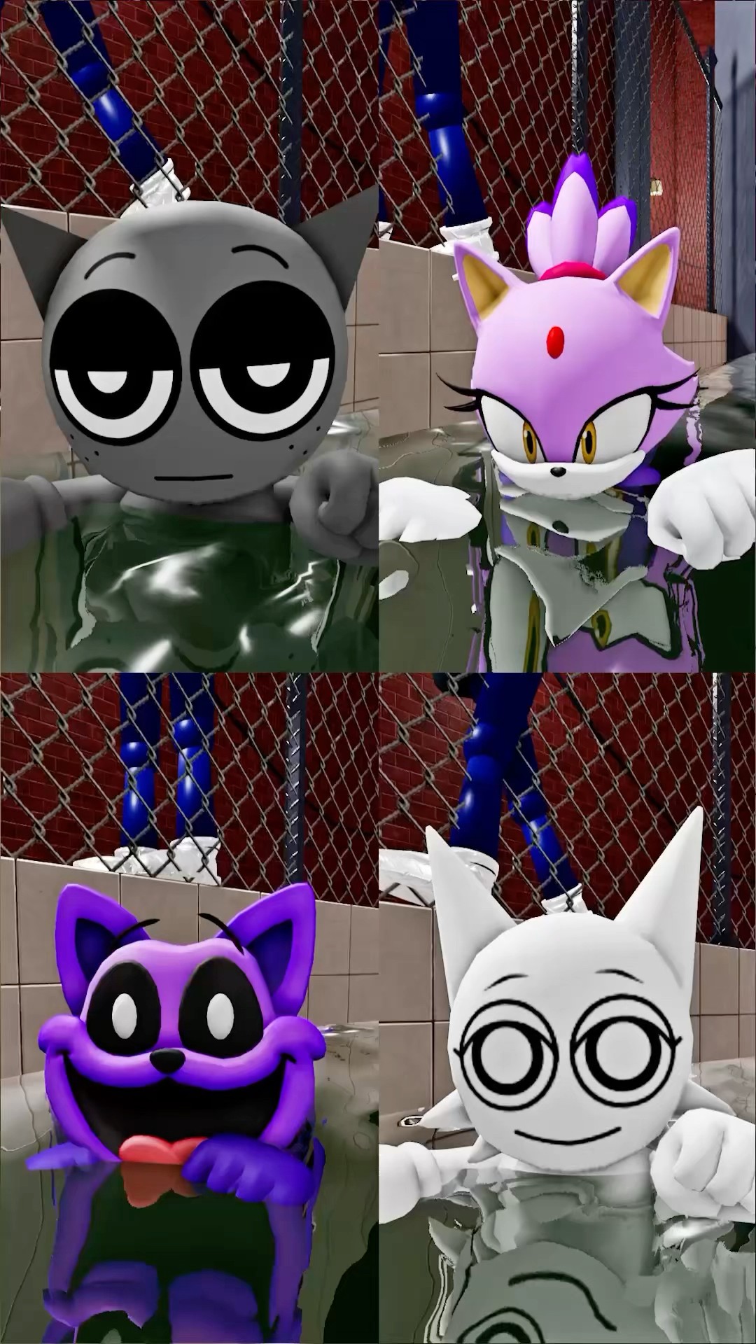 bye bye Gray,Wenda,Catnap,Blaze #sprunki #incredibox #sonic #smilingcritters #catnap