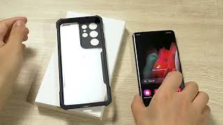 UNBOXING / SAMSUNG GALAXY S21 ULTRA XUNDD BEATLE ORIGINAL HARD PC CLEAR SOFT CASE TPU COVER screenshot 3