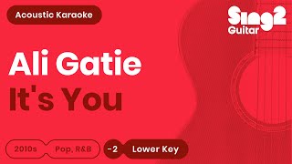 Video thumbnail of "Ali Gatie - It's You (Lower Key) Karaoke Acoustic"