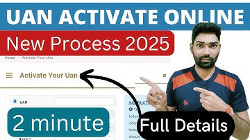 UAN number kaise activate kare 2025 | How to activate pf uan number 2025 | PF uan activation online