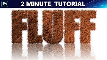 2 Minute Trick in Photoshop - Furry effect on text, Typography