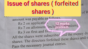2 nd puc issue of shares journal entries 12 marks  problem