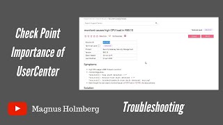 Check Point Importance of usercenter - monitord troubleshooting sk93587 and sk163614