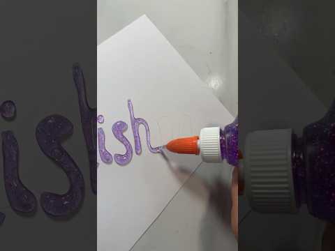 Satisfying Calligraphy with glitter glue , #shorts , #shortsvideos , #calligraphy lettering