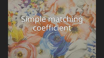 Simple matching coefficient