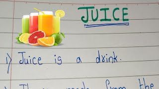 5 lines on Juice // essay on Juice // Juices essay in english