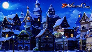 🥶❄️ COZY WINTER VILLAGE AMBIENCE: Falling Snow, Wind Sounds, Crunching Snow, Horses Clopping