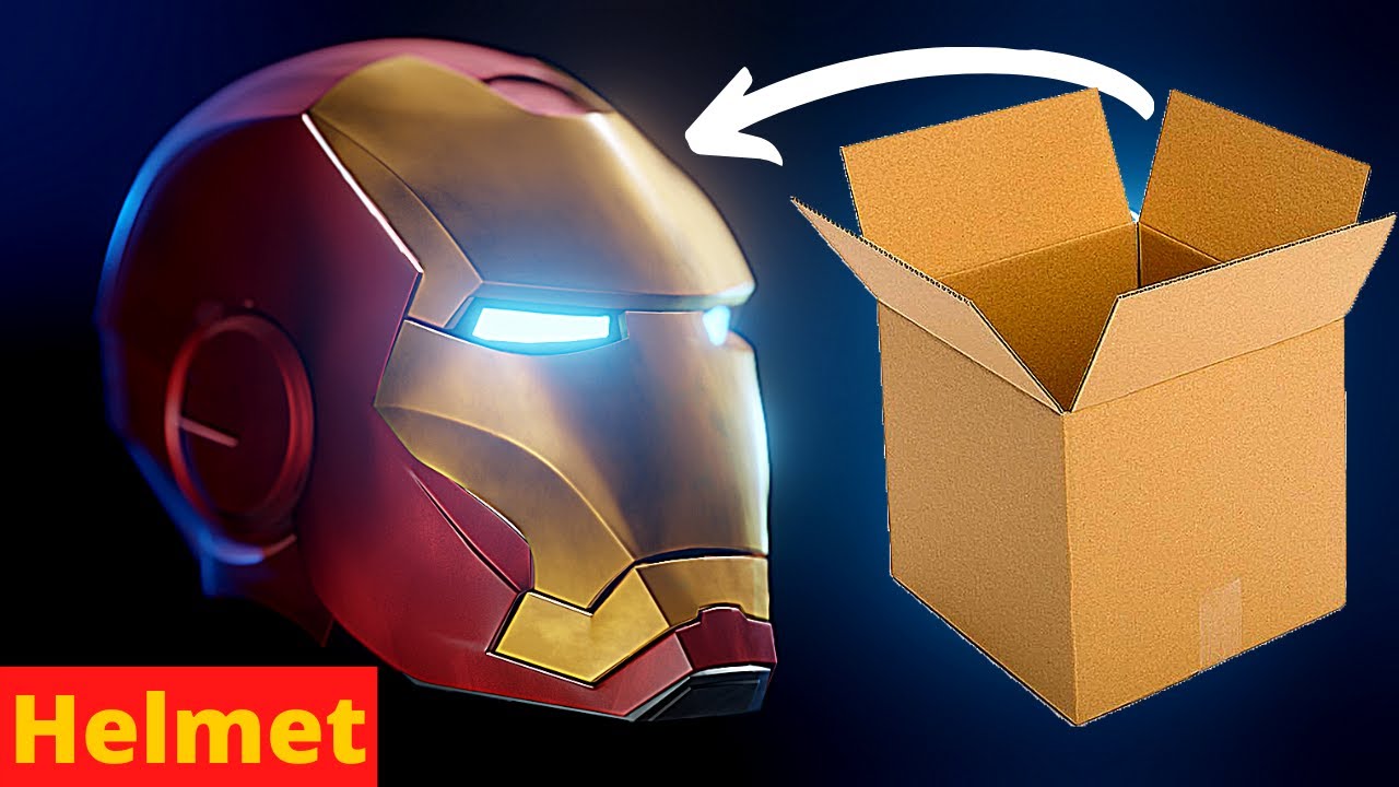 How to make a cardboard Iron Man helmet