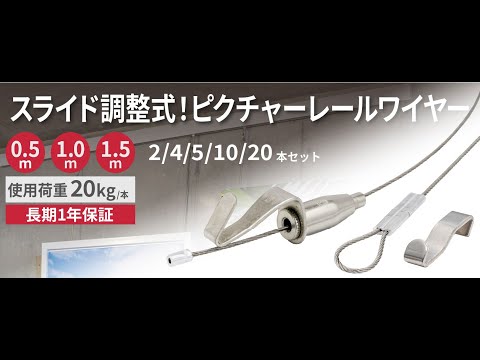 ネセクト] ピクチャーレールワイヤー 5本セット ステンレス製 スライド