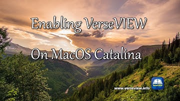 VerseVIEW on Mac OS Catalina