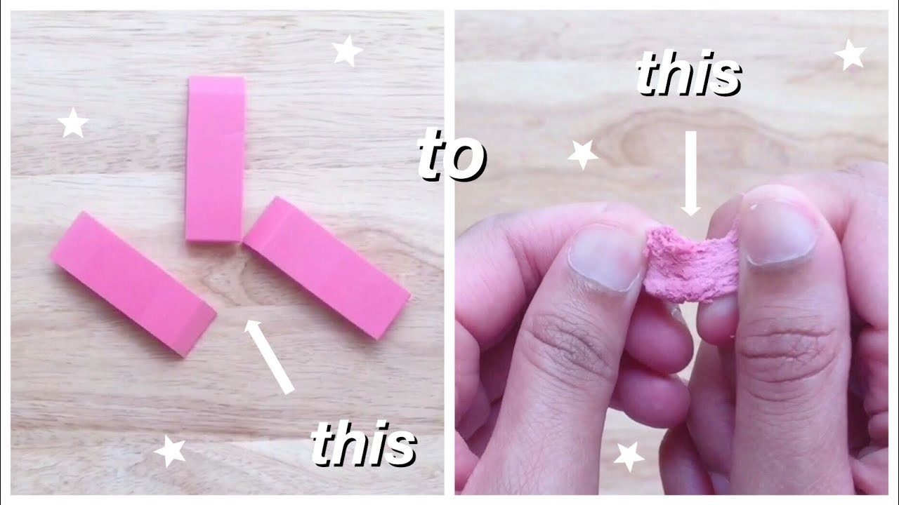 how to make a KNEADED ERASER out of a regular eraser 