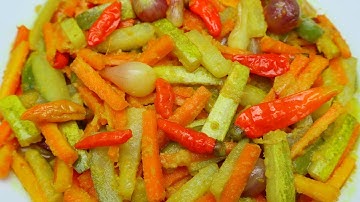 Thumbnail of Yummy and Delicious Yellow Cucumber and Carrot Pickles Recipe