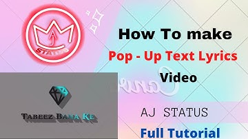 Pop - Up Glowing Text Video Tutorial | Text Status Video kaise Banaye | Status Video Editing