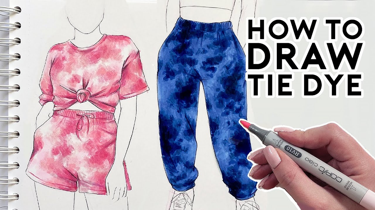 HOW TO DRAW TIE DYE | Drawing Tutorial - YouTube