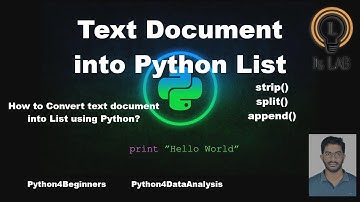 How to Convert Text File into Python List[P16] #Convert Text File to List