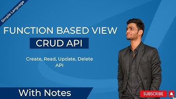 CRUD API using Function Based View in Django Rest Framework (with Notes)