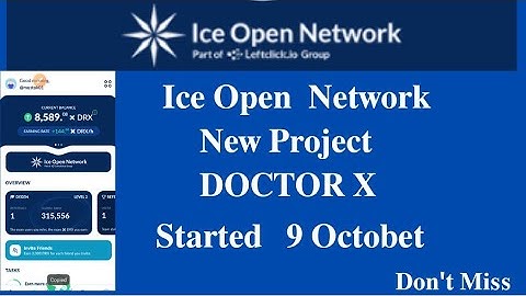 Ice Network New Project DOCTOR X // Ice Network // New Mining App // New mining App  #iceblockchain