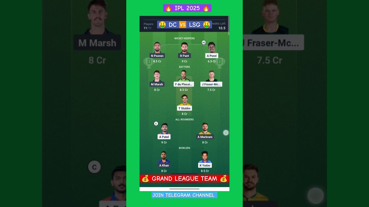 DC vs LSG dream11 prediction | LSG vs DC dream11 team | 