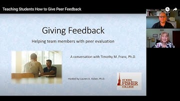 Making Peer Evaluations Work for Your Team: Teaching Students (and Colleagues!) How to Give Feedback