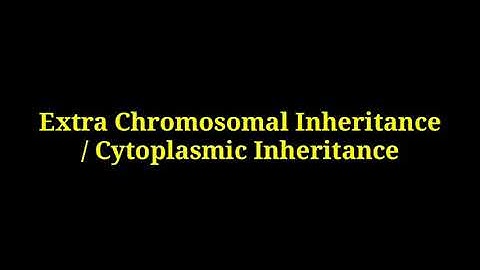 Extra Chromosomal Inheritance By P.C.Kinkod